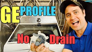 Ge Profile Washer Not Draining or Spinning | Quick Easy Pump Swap | PTW600BSR1WS | Error Fault Codes