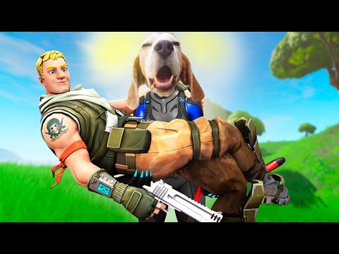 DOG Plays FORTNITE : Funny Dog Louie The Beagle