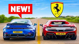 New 911 Turbo S vs Ferrari 296: DRAG RACE thumbnail