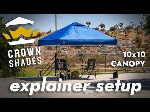 Crown Shades 10' x 10' CenterLOK® Canopy - RM100H Explainer Setup video thumbnail