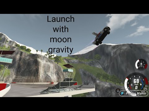 BeamNG.drive: Sending a rocket car to space with moon gravity.