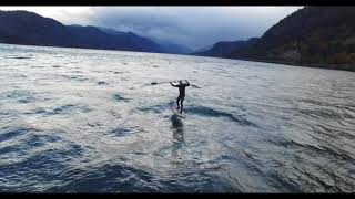 Foil VLOG: Downwind SUP foil Session Drone footage.