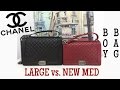 CHANEL LARGE vs. NEW MED BOY BAG COMPARISON