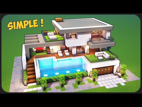 Rauntzent -  How to Make a Simple Modern House with 3 Floors!  ||  Modern Minecraft Pt. 84