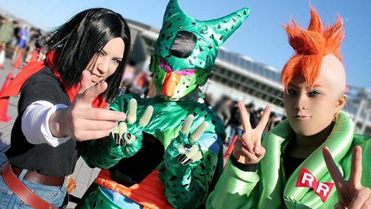 Android 17, 18, and Cell Cosplay from Dragonball Z | Dragonball Cosplay | Lorekings