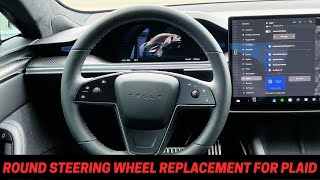 Upgrading Tesla Plaid Yoke Steering Wheel to Round
