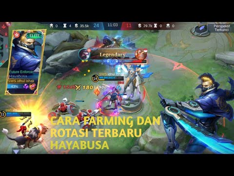 GAMEPLAY HAYABUSA FASTHAND FARMING + ROTASI!! HAYABUSA RRQ XINNN SIH LEWAT SAMA ORANG INI!!