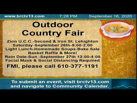 Blue Ridge Community Bulletin Board Channel (9/16/20)