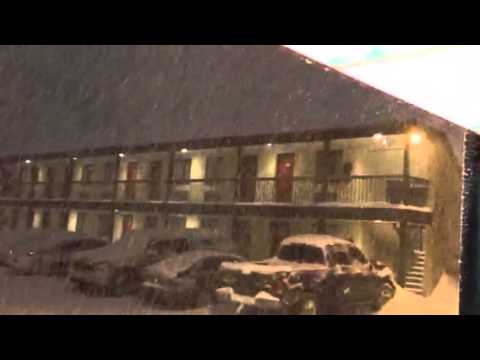 Snow. EconoLodge  Norwalk CT
