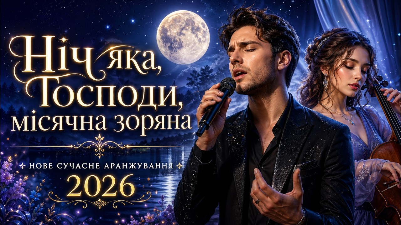 Ніч яка, Господи, місячна зоряна — слова пісні та відео
