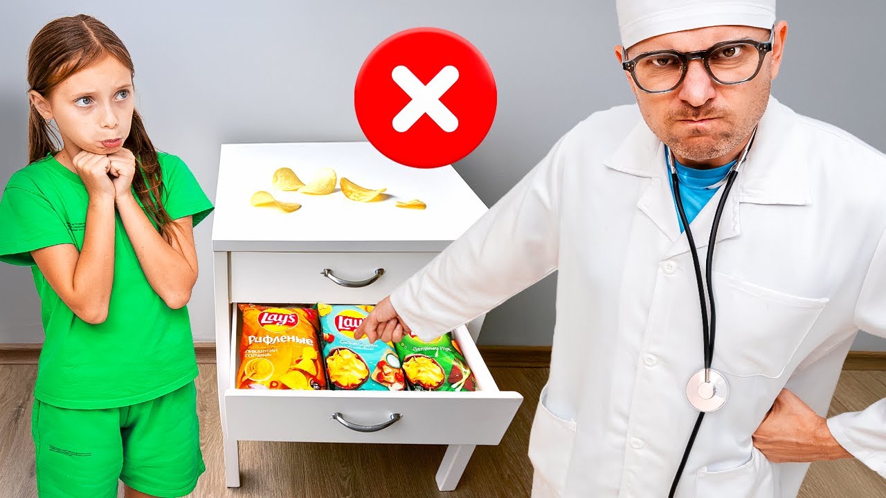 Eva Learns to Eat Healthy Food | Sneaky Candy Adventure for Kids