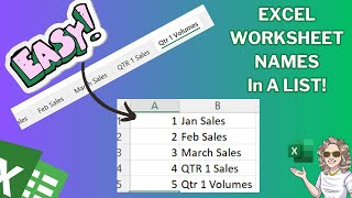 How to Get a List of All Worksheet Names Automatically in Excel.