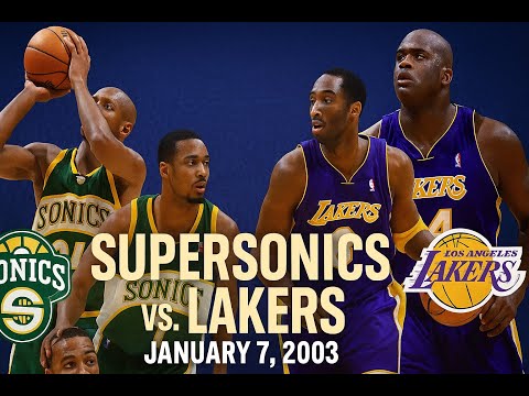 01/07/2003 Seattle Supersonics vs. Los Angeles Lakers Kobe Bryant Full game