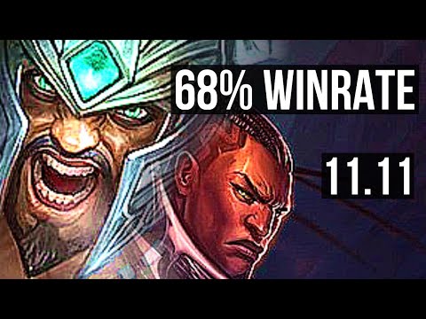 TRYNDAMERE vs LUCIAN (MID) | Rank 4 Trynda, 10/0/0, 68% winrate, Legendary | KR Challenger | v11.11