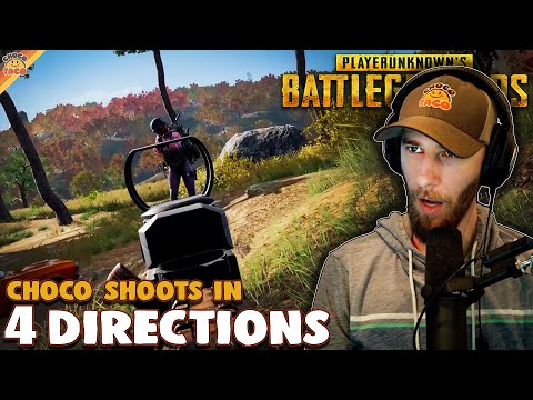 chocoTaco Shoots in 4 Directions at Once ft. Reid & Halifax - PUBG Squads Gameplay