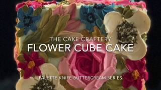 How To Make a Palette Knife Flower Cake  - Tutorial