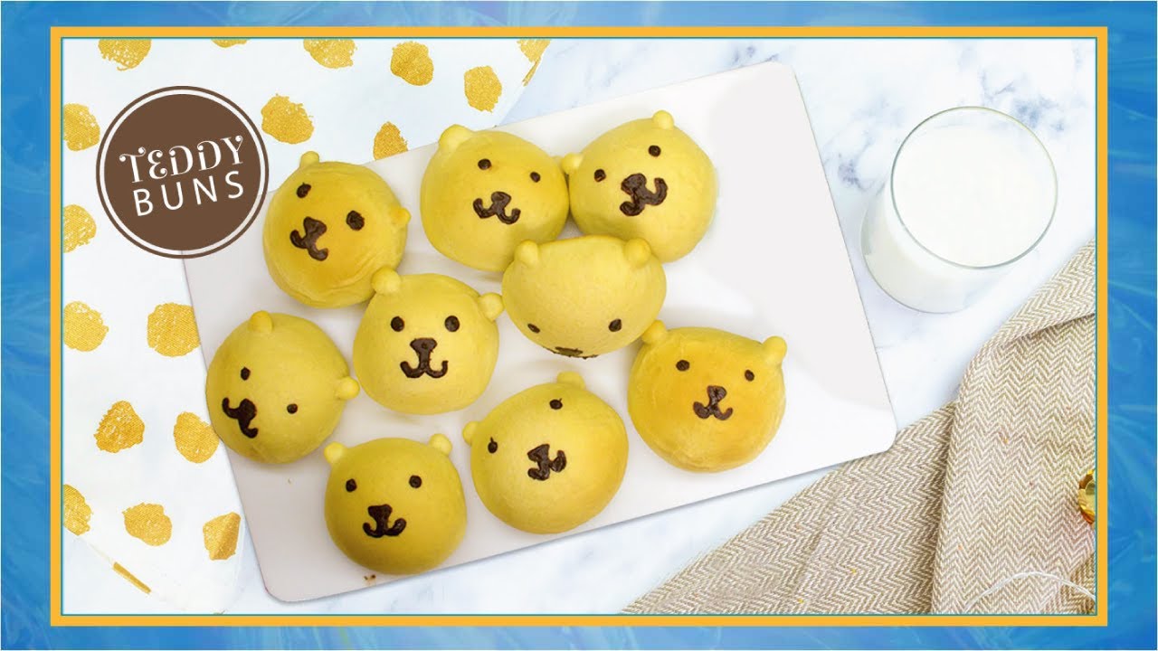 How To Make Teddy Bear Buns, milk bread recipe at home. Super Cute Teddy.