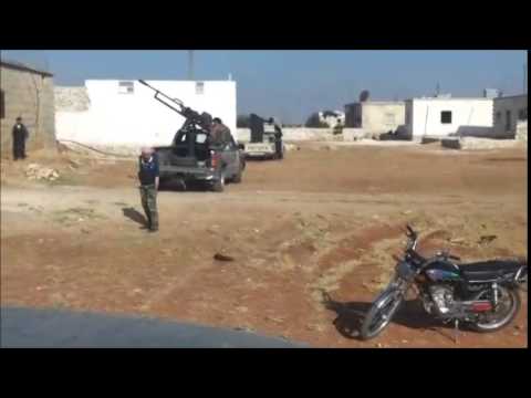 تمركز عناصر تجمع كتائب الجيش السوري الحر على جبهة اخترين في ريف حلب