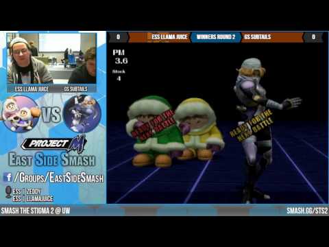 Smash The Stigma 2: ESS | LlamaJuice (ICs) Vs GS | SubTails (Sheik) - Losers Round 1 - Project M