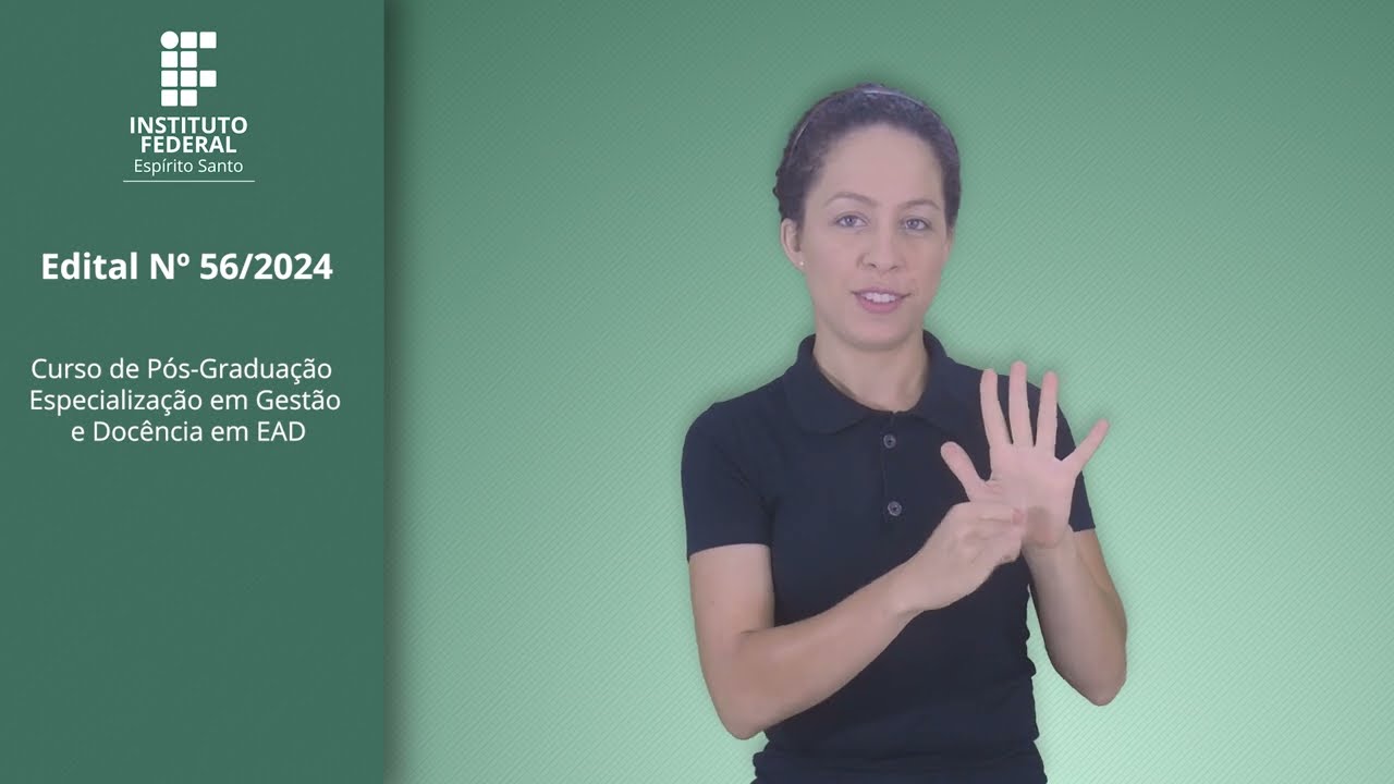 Edital 56/2024 - Curso de Pós-Graduação Especialização em Gestão e Docência em EAD