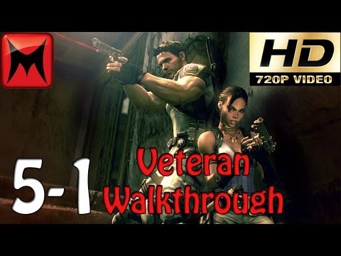 Resident Evil 5 Gold Edition Xbox360 Veteran Walkthrough Chapter 5-1 HD720p
