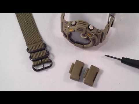 How To Use Zulu or NATO strap on Casio GShock Rangeman 9400 with JaysAndKays Adapters #jaysandkays