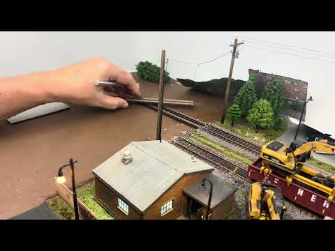 Adding track to the HO model railroad layout extension