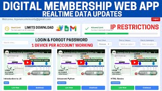 Login System with Google Spreadsheet Integration | Membership Web Portal Using Apps Script | C19