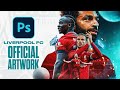Creating OFFICIAL Artwork for Liverpool FC! Photoshop
