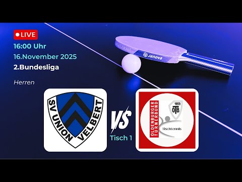 SV Union Velbert vs. TB Oldenburg | 2.Bundeliga Tischtennis Herren Tisch 1
