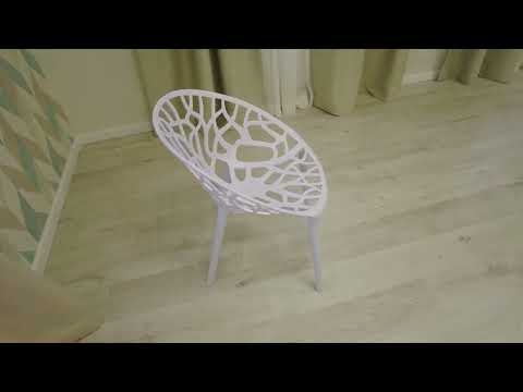 Обеденное кресло BUSH (mod.017) пластик 60*58,5*80 белый, арт.11725 в Новосибирске - видео 10