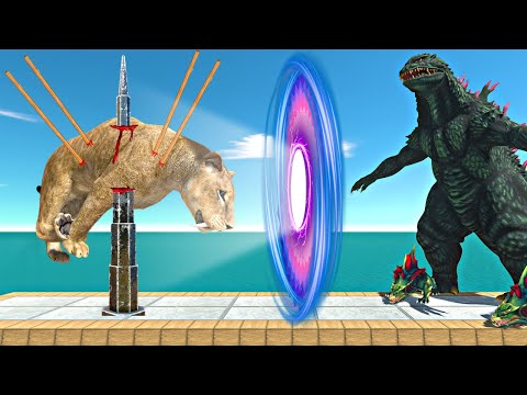 Avoid the Epic Spike Trap & Ballista Reach the Evolution Gate and Fight Godzilla 2000 - ARBS