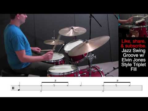 Jazz Swing Elvin Jones Style Triplet Drum Fill - Matt Watson Online Drum Lessons