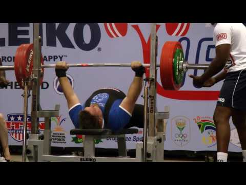 Timo Hokkanen 245 kg European record class -120kg, World Bench Press Championships 2016