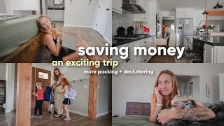 single mom budgeting + decluttering before moving, and an exciting trip!