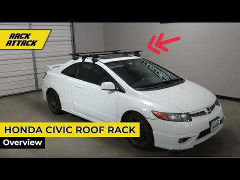 2006-2012 Honda Civic Coupe with Thule Traverse SquareBar Roof Rack Crossbars