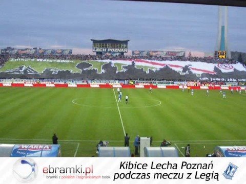 www.ebramki.pl: Kibice Lecha Poznań podczas meczu z Legią