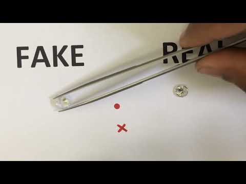 Diamond test | How to test if a diamond is REAL or FAKE using the Dot Test!