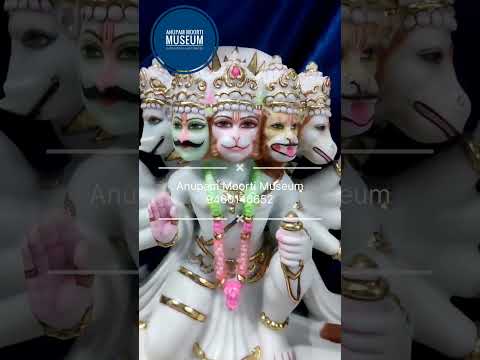 JAIPUR CARFT Panchmukhi Hanuman Marble Statue, For Worship, Packaging Type: Woodan Box