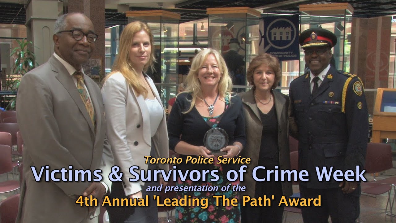 Chief Mark Saunders recognizes Patricia Hung for her work helping victims and survivors of crime