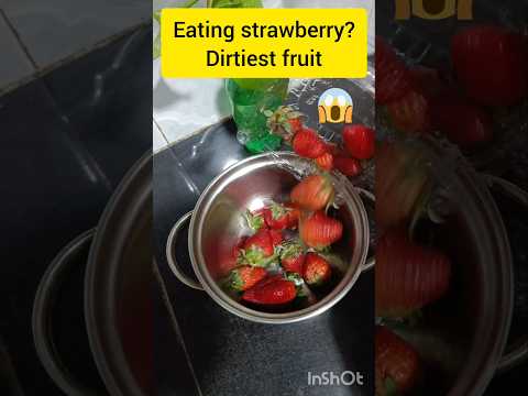 strawberry tops dirtiest dozen fruit list #shortsfeed