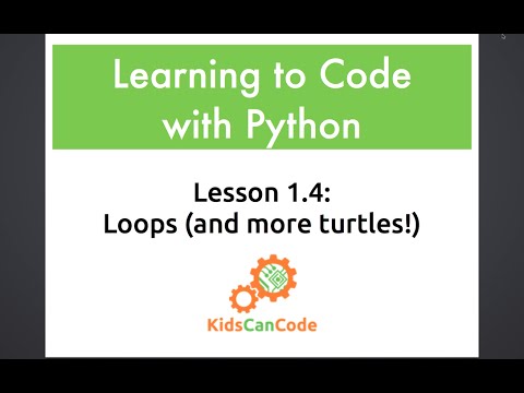 Learning to Code with Python: Lesson 1.4 - Loops (and more turtles!)