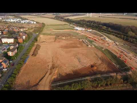 Mansfield March 2022 drone video Bellamy Road