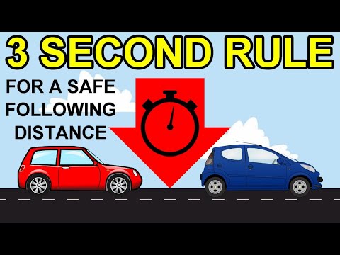How To Set & Maintain A Safe Following Distance When Driving - The 3 Second Rule Saves Lives