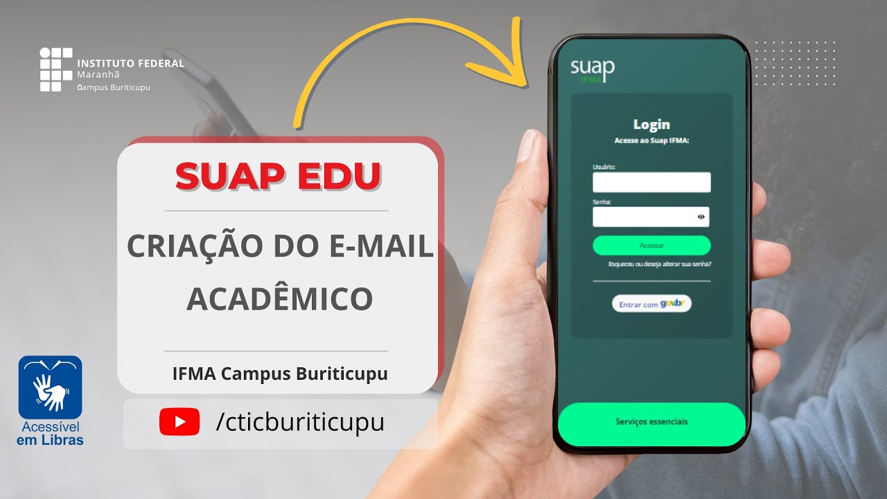Criação do e-mail acadêmico no SUAP IFMA