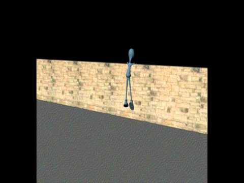 climbing the wall animation