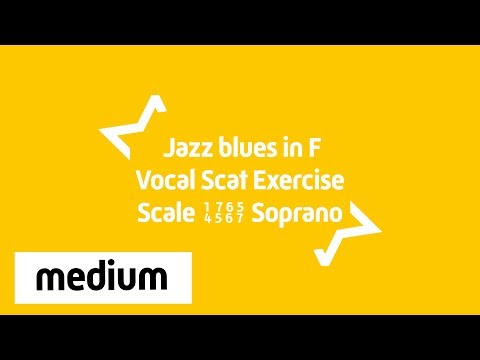 Soprano Jazz blues Singing Exercise | Scat 17654567 | F major 12 Bar Blues | Medium 120 BPM
