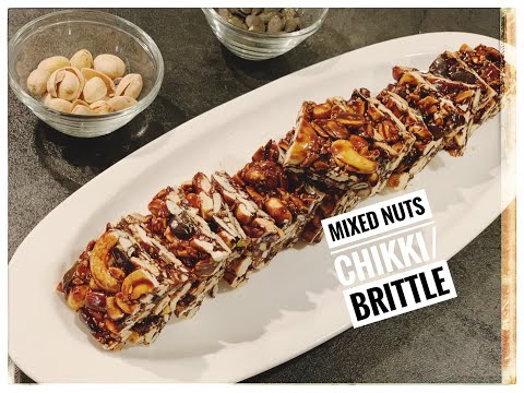 Caramel Nut Bar | Winter Special Mixed Nuts Brittle | Dry Fruit Brittle | Mixed Nuts Chikki | Chikki
