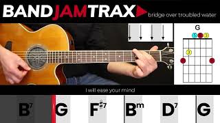 Bridge Over Troubled Water - Simon & Garfunkel | EASY GUITAR LESSON | Scrolling Chords
