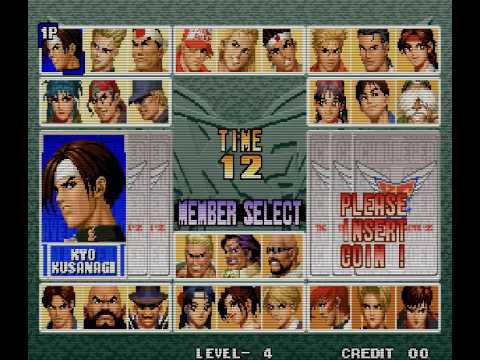 The King of Fighters 96 ARCADE Character Select